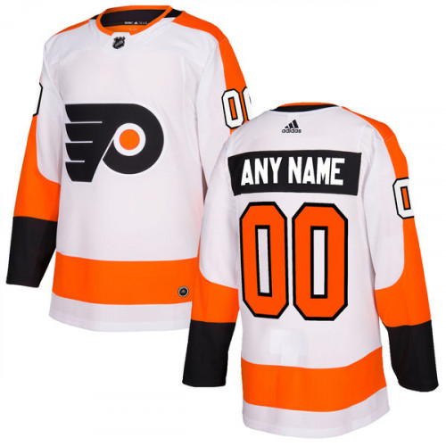 Men's Philadelphia Flyers White Custom Name Number Size NHL Stitched Jersey